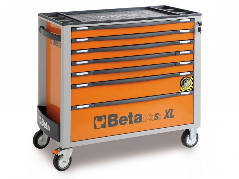 Beta 7 Schubladen Xl Werkzeugwagen Orange, C24Sa-Xl 7/O