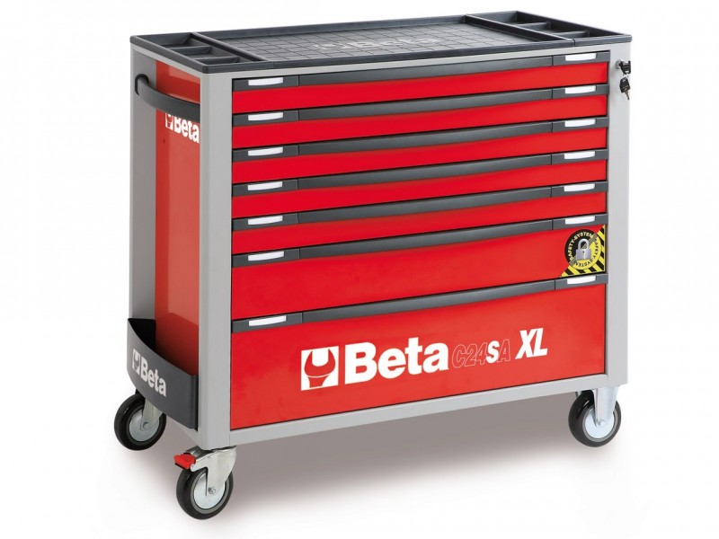 Beta Chariot à outil XL 7 tiroirs Rouge - C24Sa-Xl 7/R