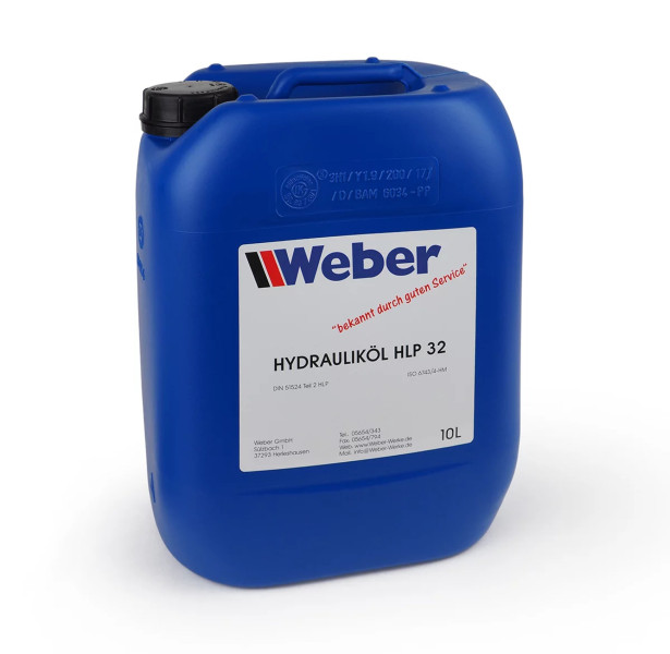 Weber hydraulische olie HLP 32 voor hefplatforms 10 L