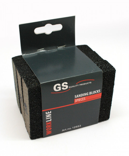GS Quality Products Schuurblokjes 3 stuks #60/#80/#100