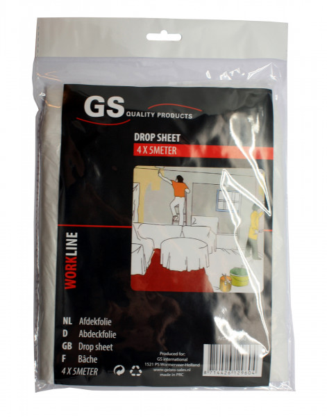 GS Quality Products Afdekfolie / afdekzeil 4x5m