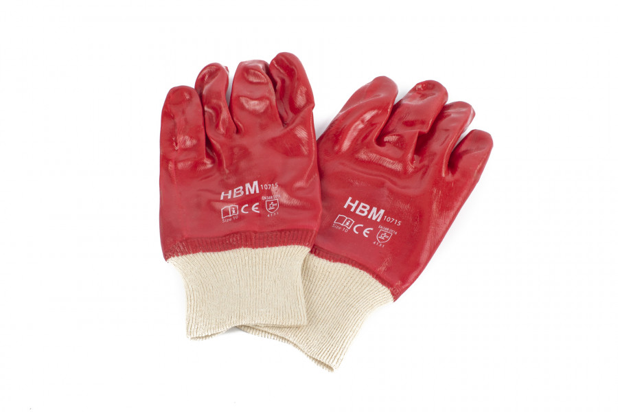 HBM rote PVC-Handschuhe