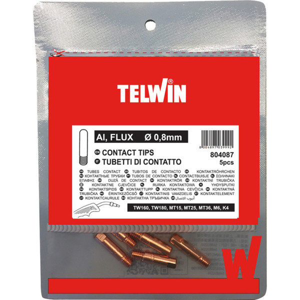 Telwin Schweißspitzen Aluminium / Flussmittel 0,8 mm, 1,0 mm, 1,2 mm