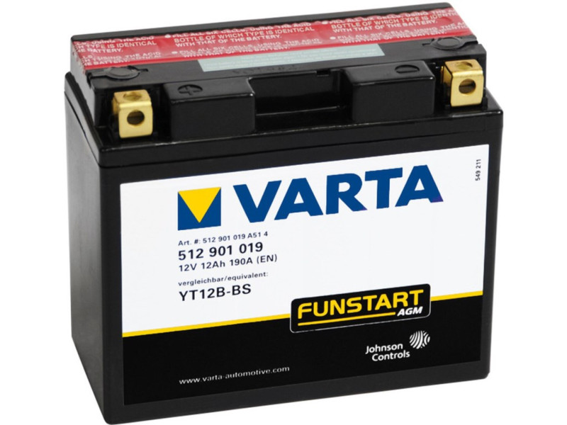 Batterie Varta pour broyeur professionnel 4 temps 15 CV 420 cm³ (57384HBM)