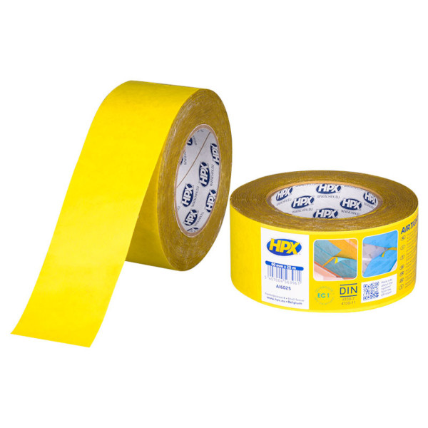 HPX papieren afdichtingstape - geel 60mm x 25m