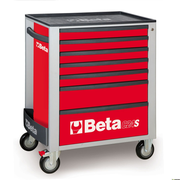 Beta Chariot à outils 8 tiroirs, 398 pièces, BW 2400S G8/E-L, rouge