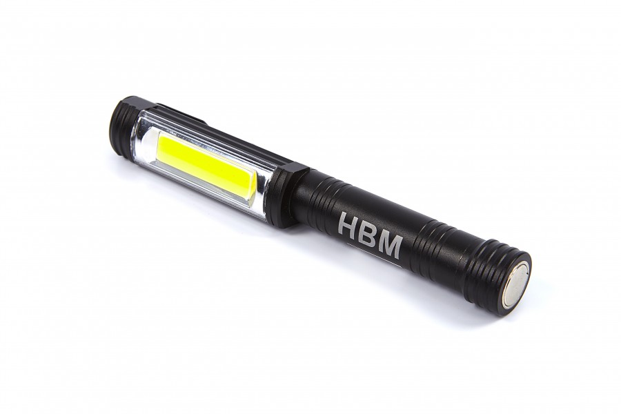 Mini lampe de poche HBM professionnelle LED en aluminium avec base magnétique 400 Lumen