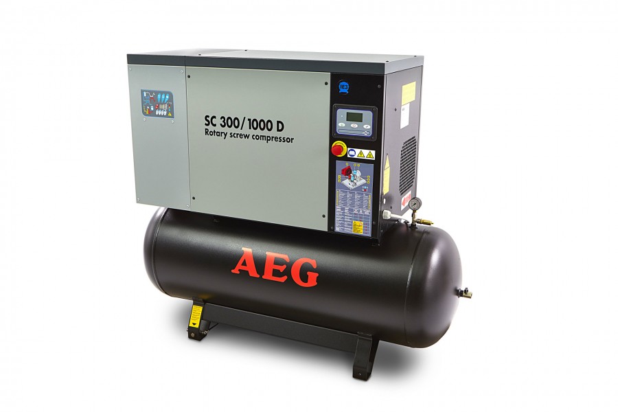 AEG 270 Liter 10 PK Schroefcompressor Met Droger