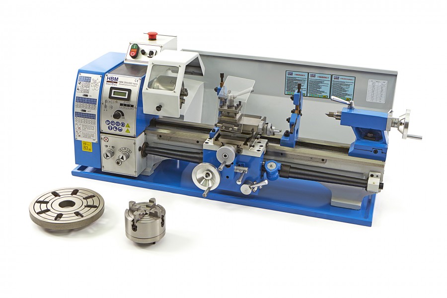 HBM Vario komplette Metalldrehmaschine mit Quervorschub, 250 x 550 Millimeter