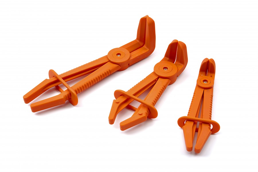 HBM Collier de serrage flexible à angle droit, 3 pièces, ensemble de pinces