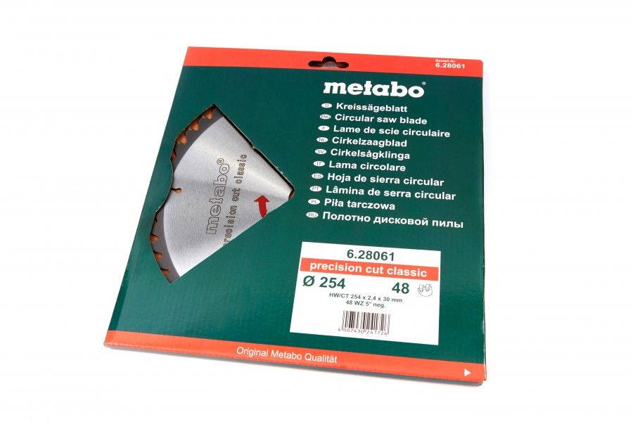 Metabo Lame de scie 254 x 2,4 x 30 mm pour le bois