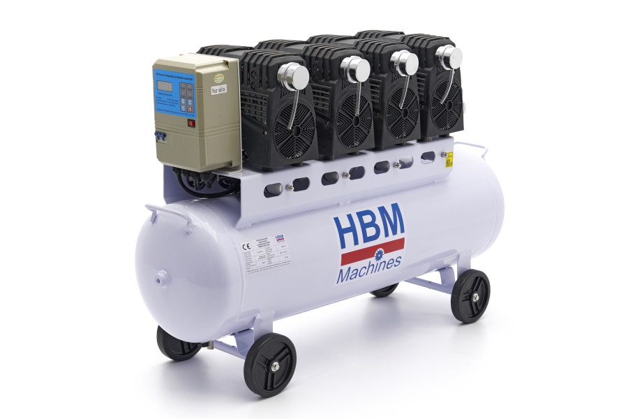 Compresseur professionnel à faible bruit de 120 litres de HBM - Modèle 2