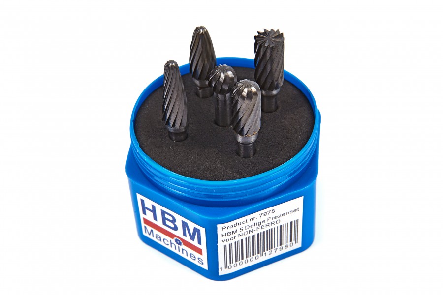 HBM 5-teiliges VHM-Frässet für NE-Metalle