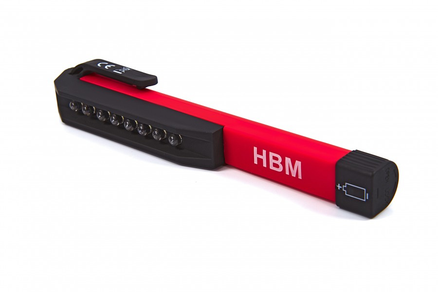 HBM 8 LED Mini-Taschenlampe mit Magnetfuß