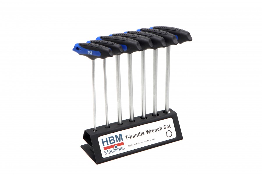 HBM 7-teiliger Profi-Steckschlüsselsatz mit T-Griff