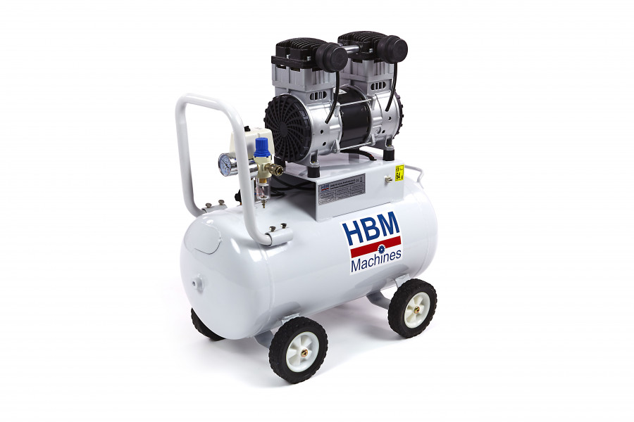 HBM 50 Liter Professioneller Geräuscharmer Kompressor Modell 1