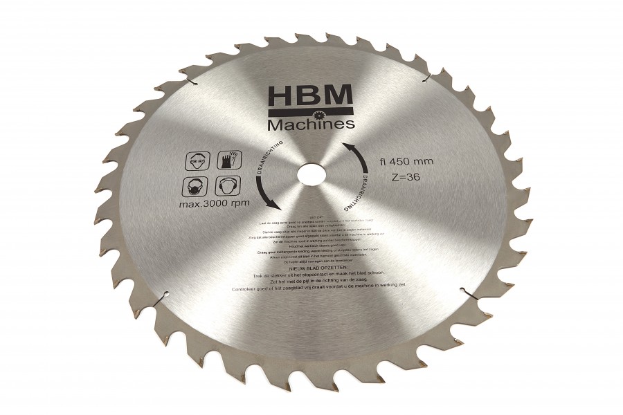 HBM 450 x 36T Lame de scie circulaire pour bois - ASHAT 30 mm