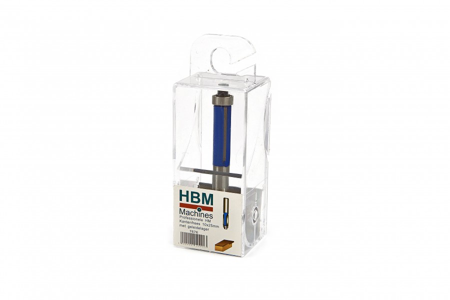 HBM Professional HM Ausfräser und Kantenschneider 10 x 25 mm. Mit Führungslager