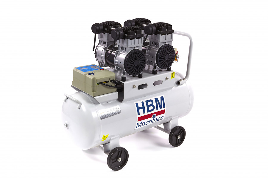 HBM 100 Liter Professioneller Geräuscharmer Kompressor