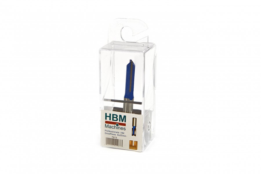 HBM Professional HM Nutenfräser 8 x 25 mm. Gerades Modell