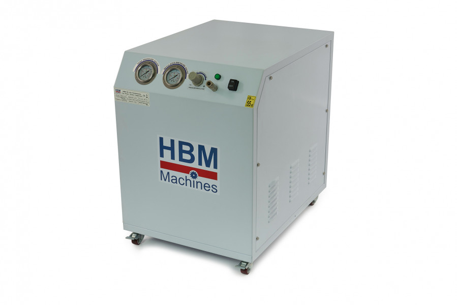 HBM Dental 1500 Watt 50 Liter professioneller, geräuscharmer Kompressor