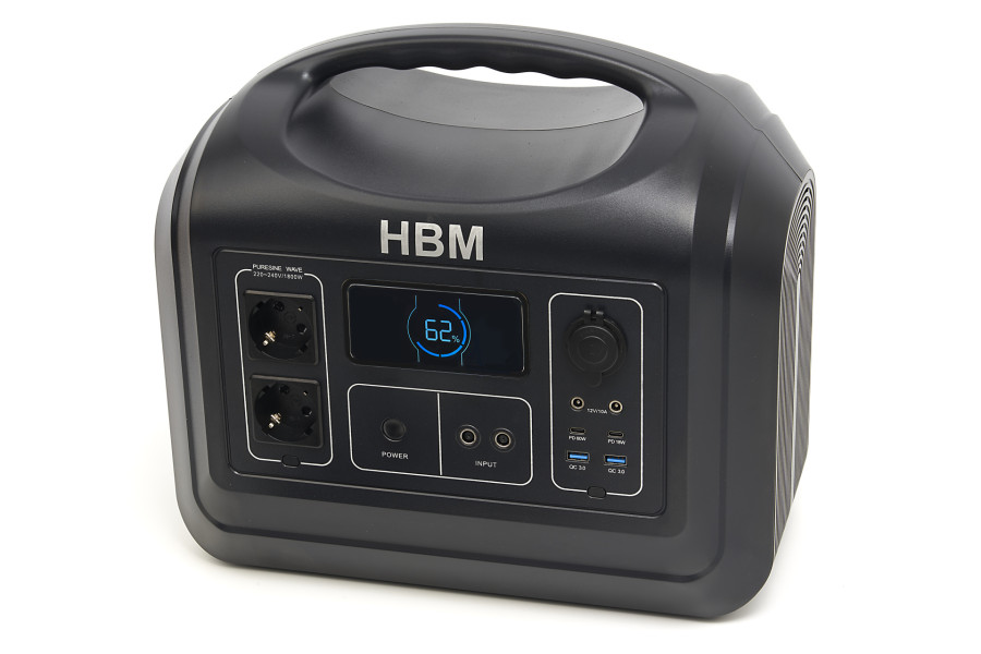 HBM 1800 Watt 230V / 12V Professional Mobile Power Station / Powerbank - Kapazität 1448Wh