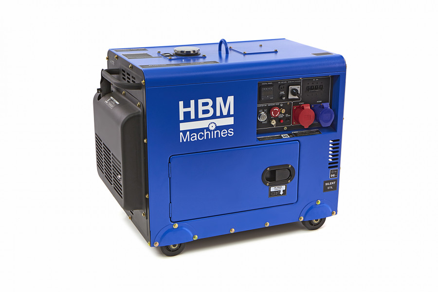 HBM 7.900W Standby Generator met 498 cc dieselmotor, 400V/230V/12V