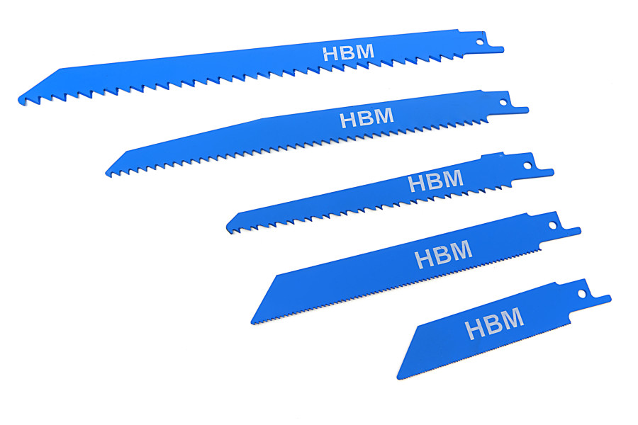 HBM 5 Delige Zaagbladenset voor HBM Profi 600W Mini Reciprozaag / Alleszaag met Variabel Toerental 
