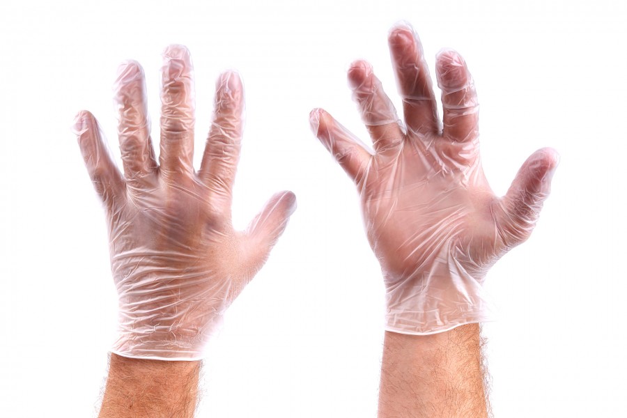 Pack HBM 50 Paires de gants en vinyle transparent
