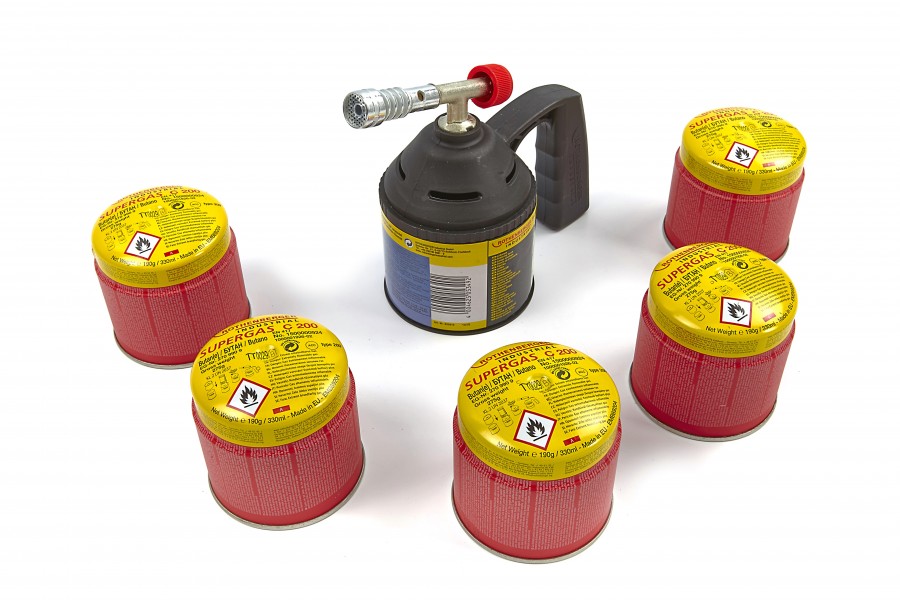 Rothenberger Soldeerbrander set inclusief 5 x C200 gascartridges (ILL)