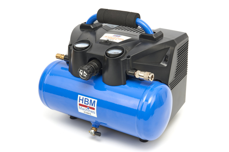 HBM draagbare compressor 6 liter op 36 Volt 4.0AH accu