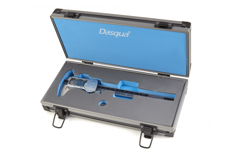 Dasqua IP 54 professioneller 150 mm digitaler Messschieber (Calliper) mit großem Bildschirm und Metallgehäuse