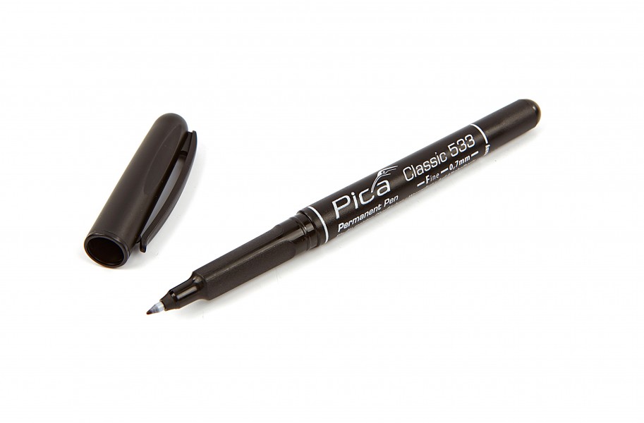 Pica 533/46 Permanent Pen 0,7mm rond zwart