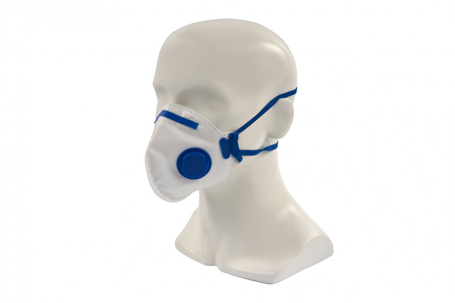 Silverline Plat Vouwbaar FFP2 Stofmasker met Ventiel Enkel Gebruik