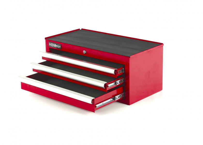 HBM B Aufsatzschrank mit 3 Schubladen Modell 2 Rot