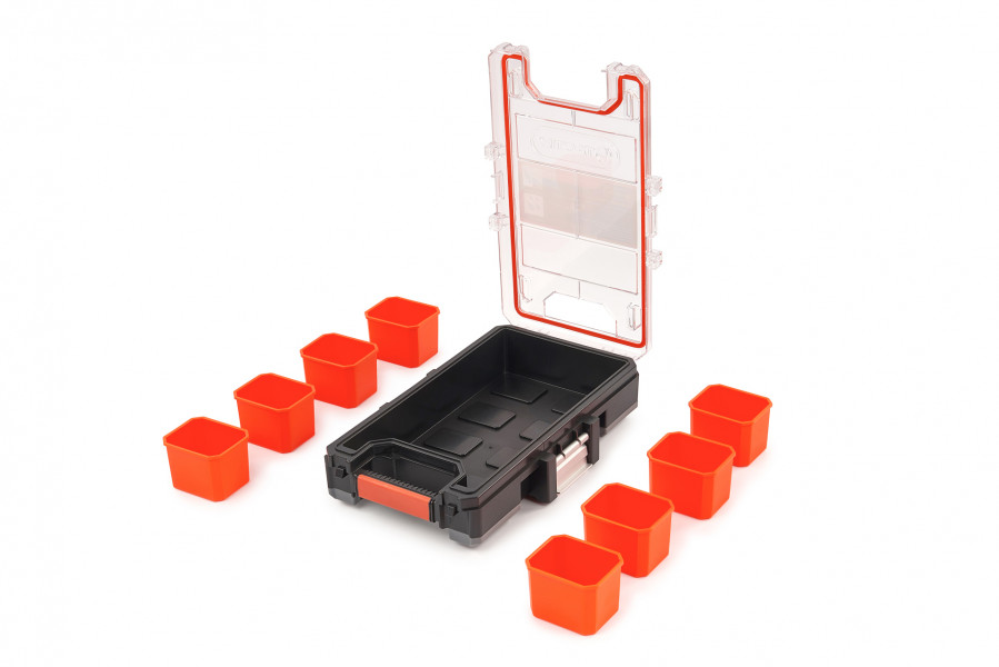 Système de stockage étanche Tactix Profi, boîte d'assortiment avec 8 plateaux individuels