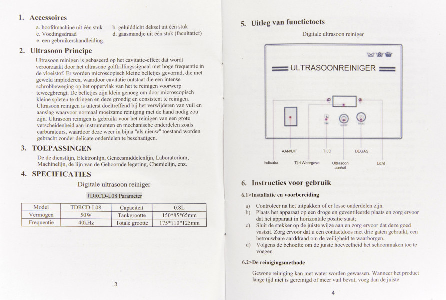 Hbm Liter Professionele Ultrasoon Reiniger Hbm Machines