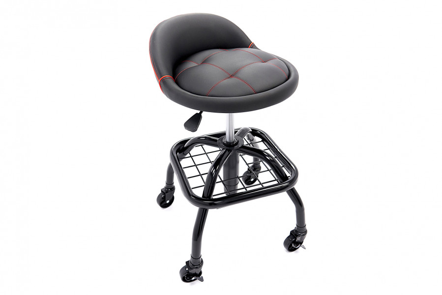 Chaise d'atelier professionnelle HBM, chaise de travail avec ressort à gaz - modèle 3