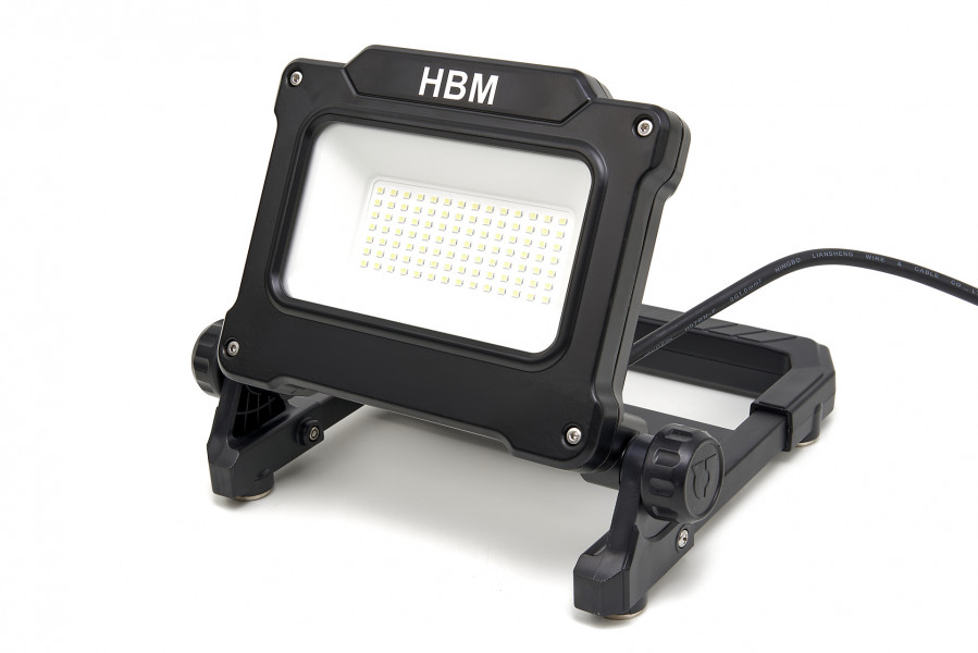 HBM professioneller aufklappbarer dimmbarer LED-Bauscheinwerfer, Lichtstrom 0 bis 7000 Lumen