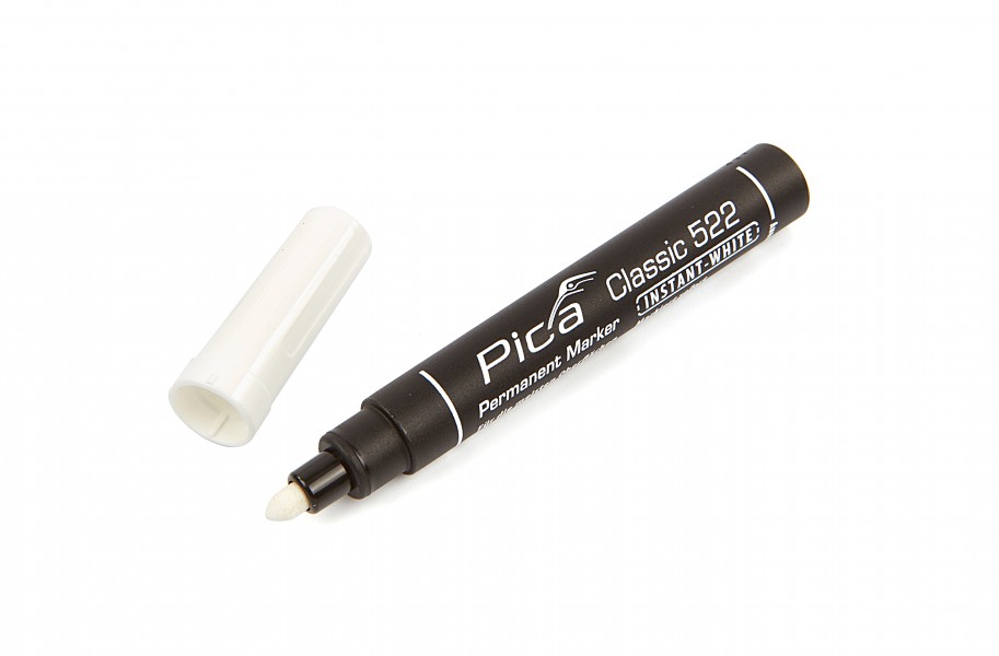 Pica 522/52 Perm Marker 1-4 mm pointe ronde Blanc