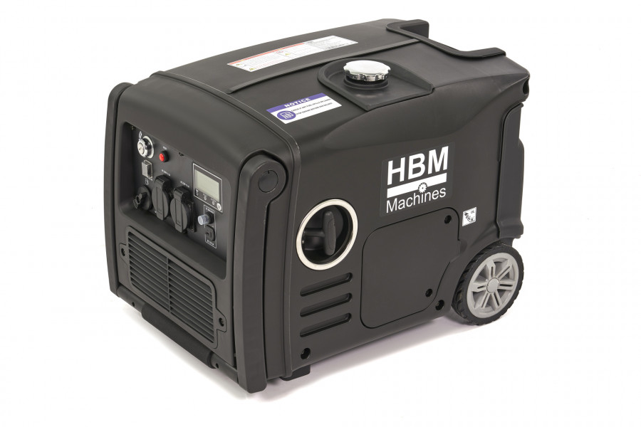 HBM 3.200W 4-takt inverter generator met 223 cc benzinemotor, 230V/12V