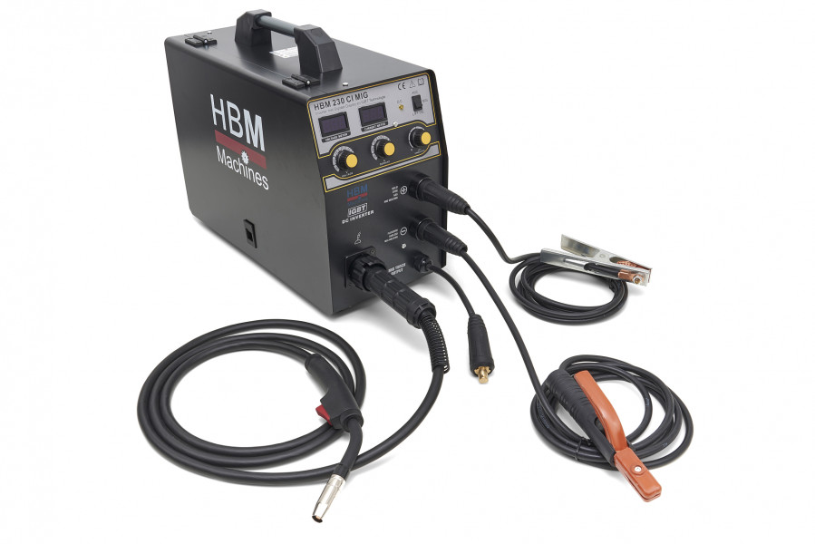 HBM 230 CI MIG-Inverter-Schweißgerät mit Digitalanzeige und IGBT-Technologie
