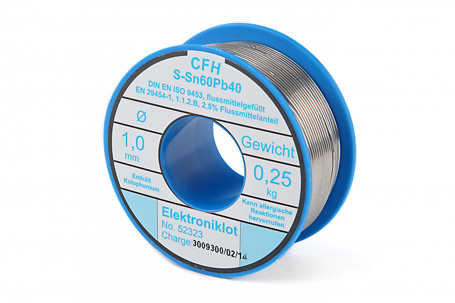 CFH Elektronicasoldeer – WL 323 250 Gram. / 1.0 mm.