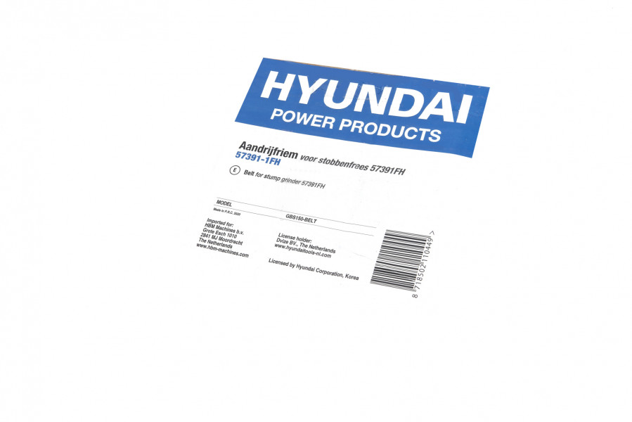 Hyundai Aandrijfriem voor stobbenfrees