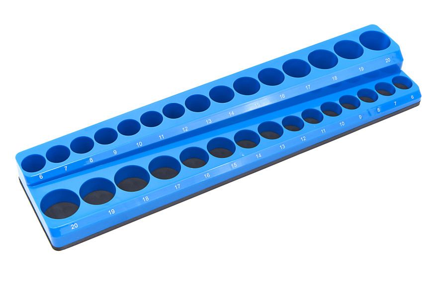 HBM magnetische accessoirehouder voor 30 stuks 3/8 inch metrisch, blauw
