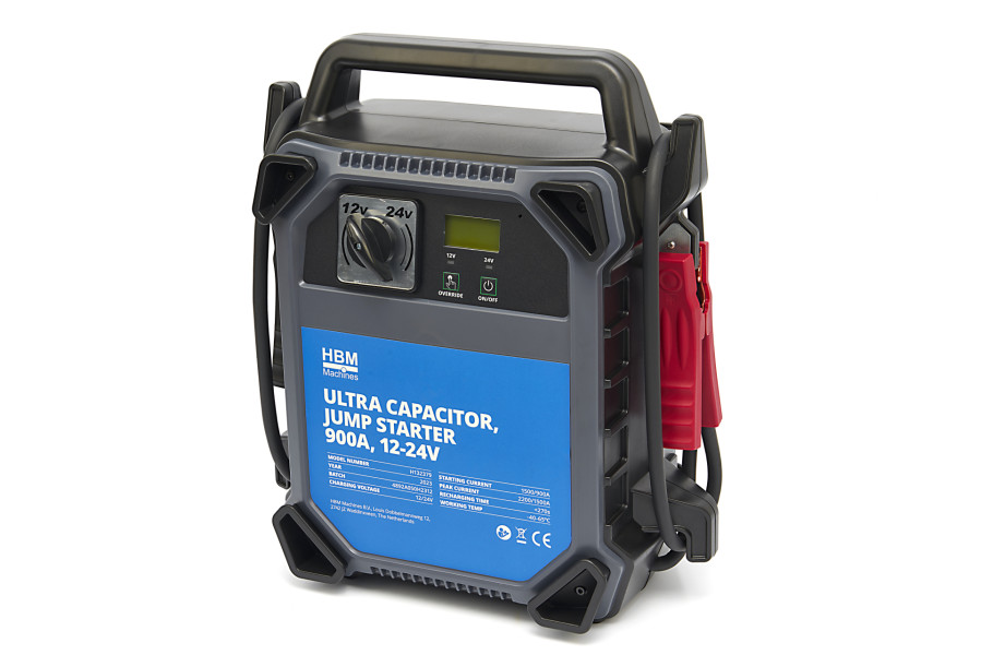 HBM ultra capacitor jumpstarter, 900A, 12 - 24 Volt