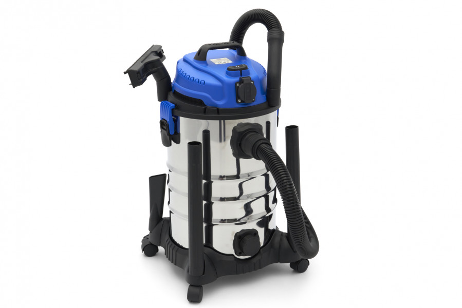 HBM Aspirateur eau et poussière 30 litres en acier avec allumage automatique 1400 W