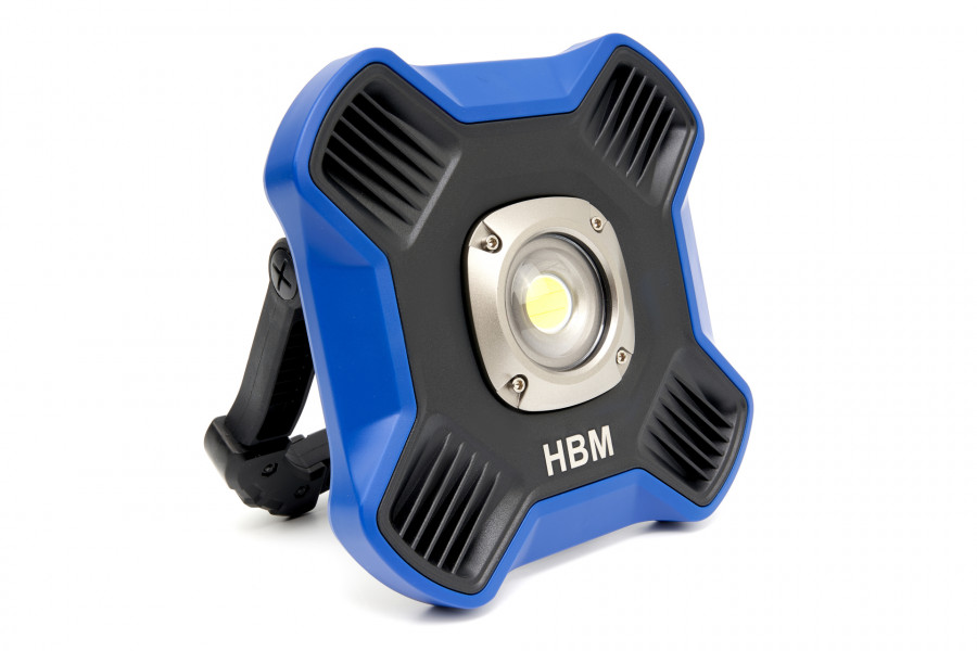 HBM Lampe de chantier professionnelle LED COB 5 modes dimmable de 220 à 1100 lumens