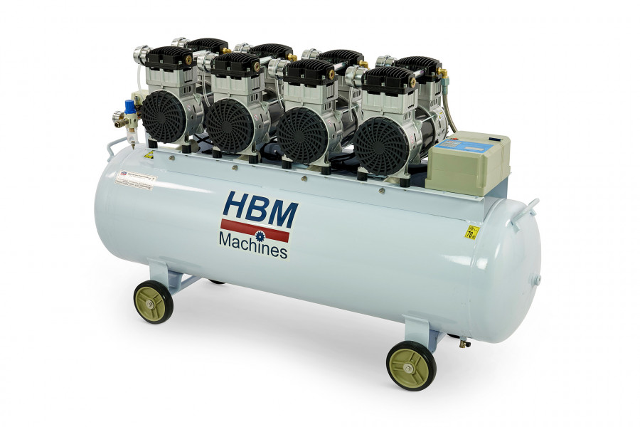 Compresseur professionnel à faible bruit HBM 8 HP - 200 litres