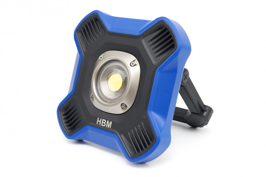 HBM professioneller COB-LED-Baustellenstrahler mit 7 Stufen dimmbar und 800 bis 5000 Lumen